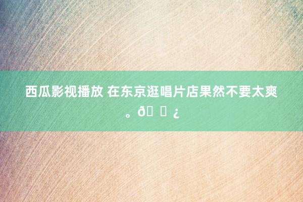 西瓜影视播放 在东京逛唱片店果然不要太爽。💿