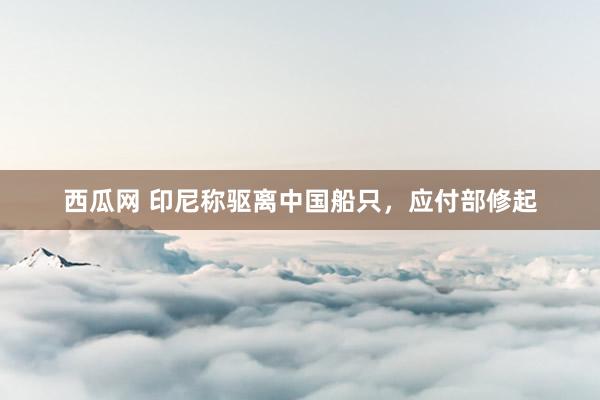 西瓜网 印尼称驱离中国船只，应付部修起