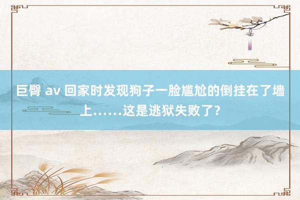 巨臀 av 回家时发现狗子一脸尴尬的倒挂在了墙上……这是逃狱失败了？
