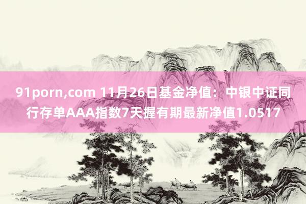 91porn，com 11月26日基金净值：中银中证同行存单AAA指数7天握有期最新净值1.0517