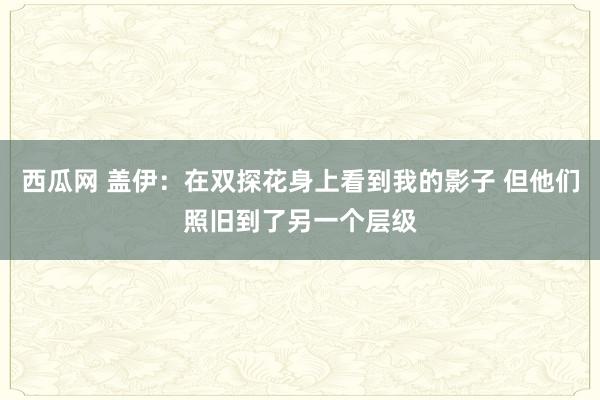 西瓜网 盖伊：在双探花身上看到我的影子 但他们照旧到了另一个层级