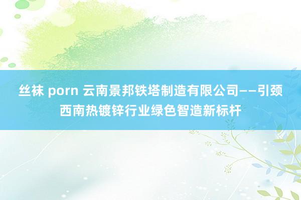 丝袜 porn 云南景邦铁塔制造有限公司——引颈西南热镀锌行业绿色智造新标杆